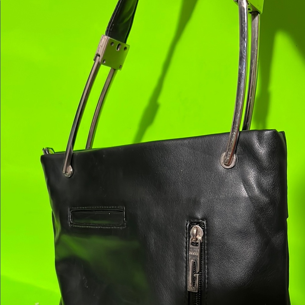 Gucci Black Leather Tote with Silver Handles - Picture 7 of 12